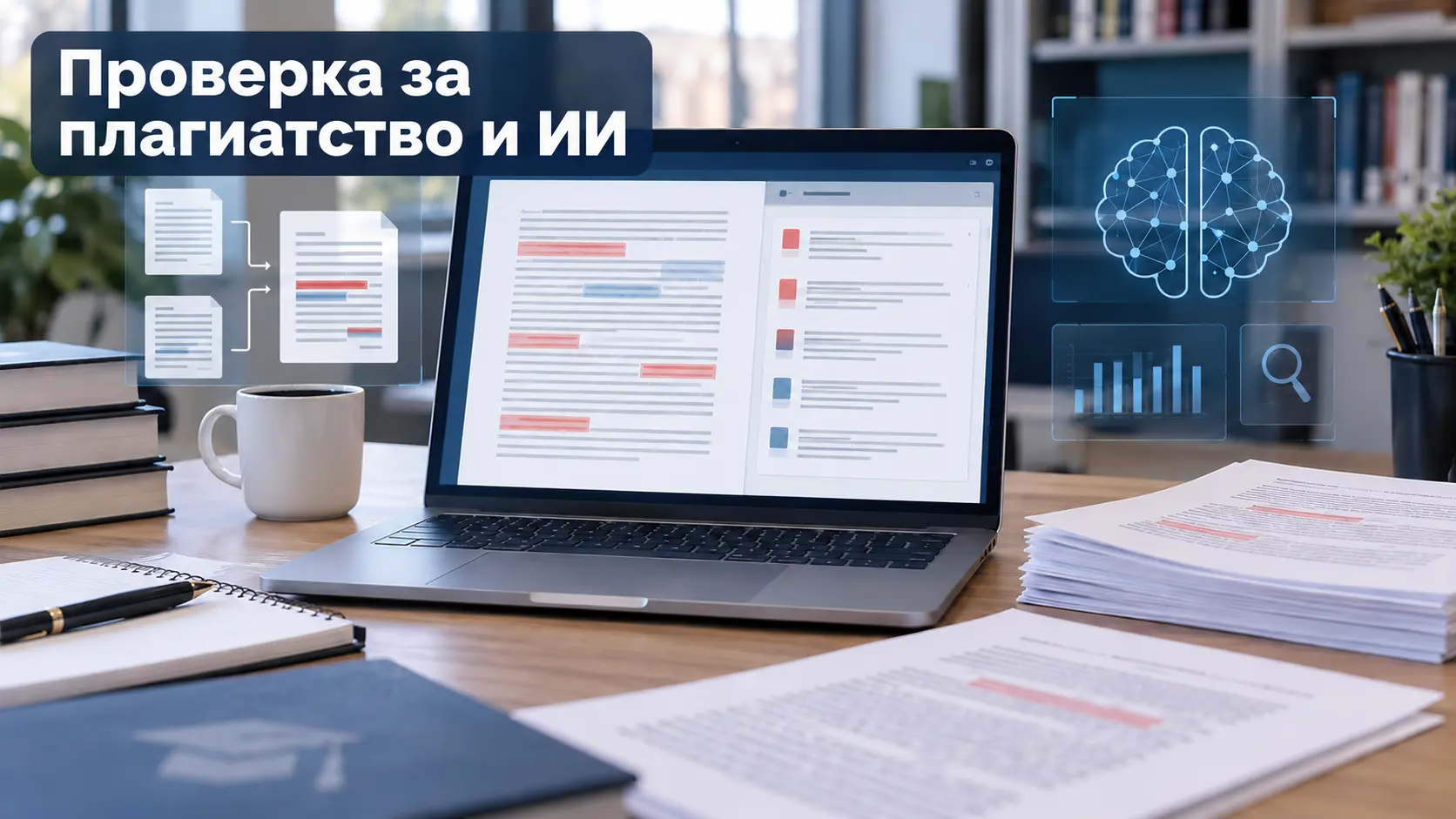 Проверка за плагиатство и ИИ: какво проверяват лекторите?